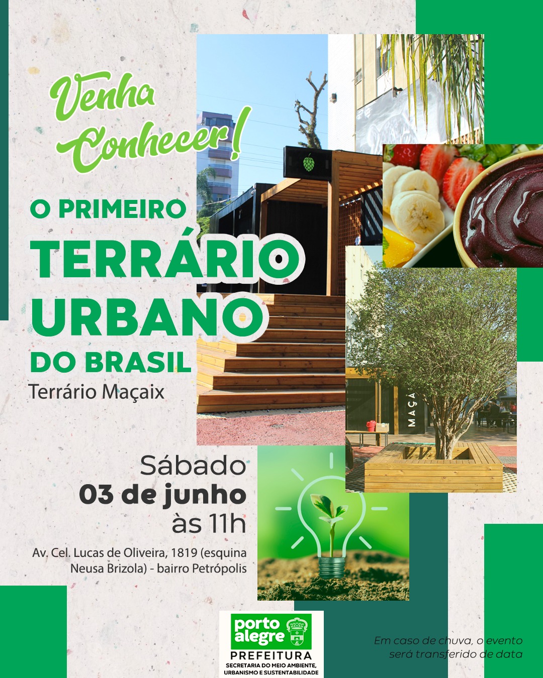 Maçaix inaugura o Primeiro Terrário Urbano em Porto Alegre, trazendo uma experiência única de açaí de colheita especial