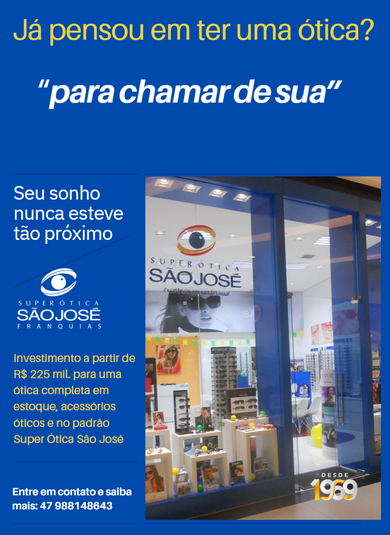 Já pensou em ter uma ótica para chamar de sua?