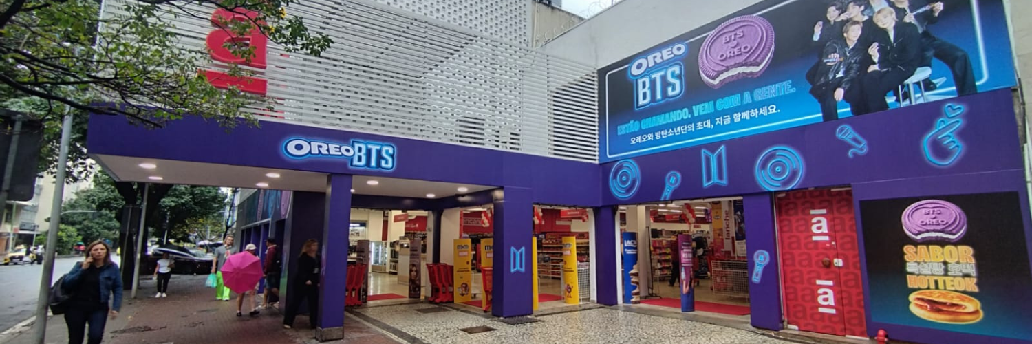 Oreo BTS ganha flagship da Americanas no Rio